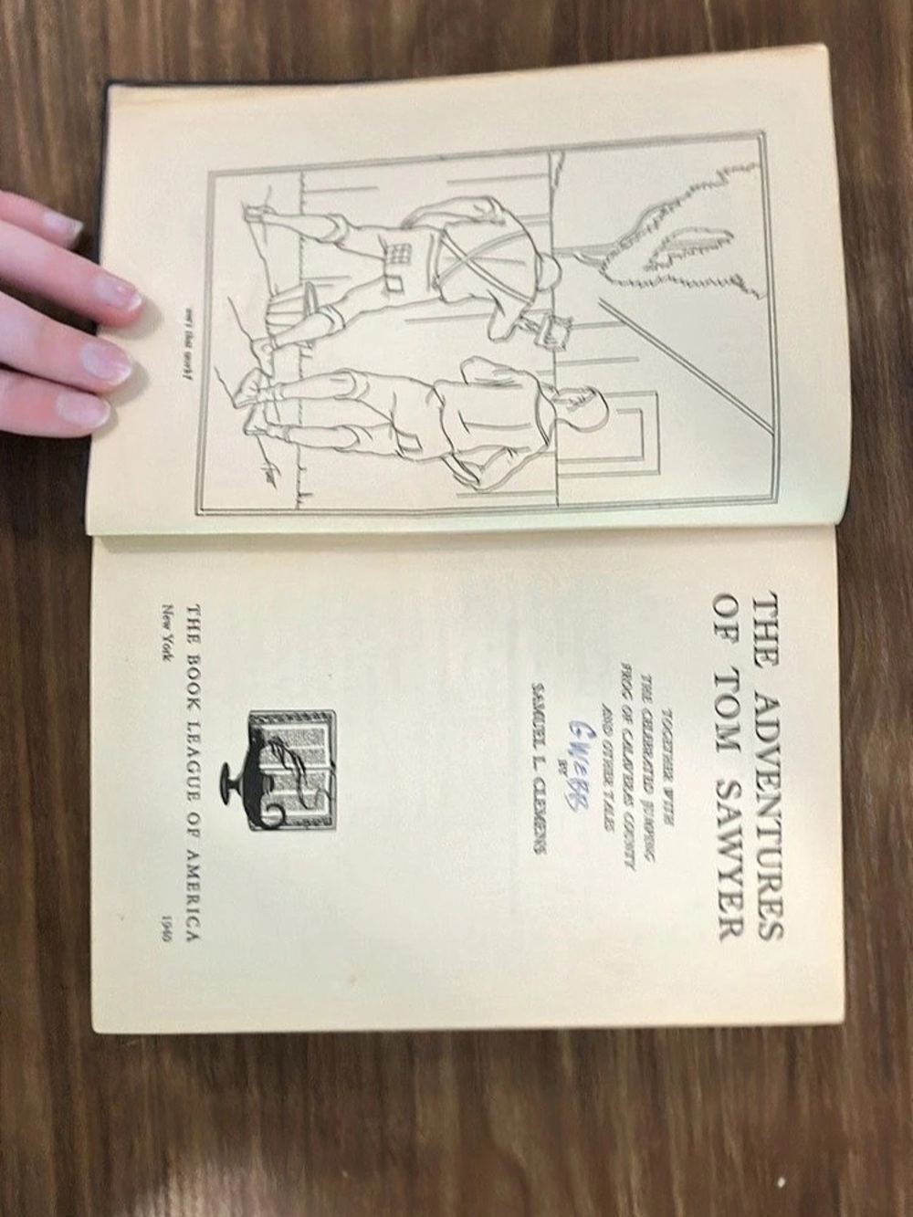 Random House The Adventures of Tom Sawyer Vintage Hardcover Book